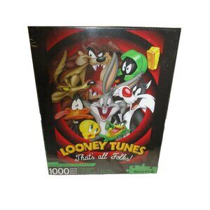 Looney Tunes 1000 Piece Aquarius Jig saw Puzzle That's All Folks! 65-253